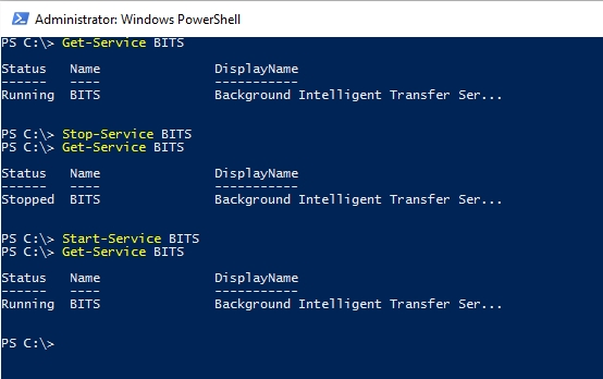 How to Start/Stop Service from PowerShell