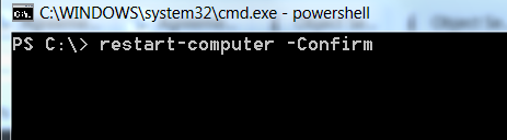 Reboot Windows by PowerShell