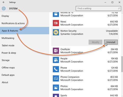 norton uninstall tool windows 10 2018