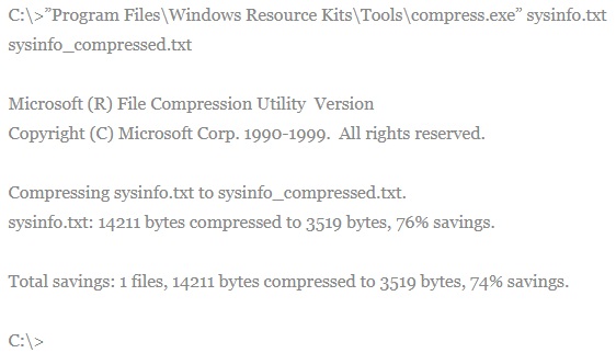 How to Compress File from Command Line