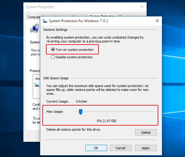 How to Enable System Restore Point