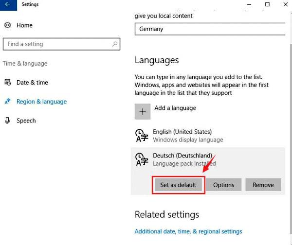 How to Change Windows 10 Display Language