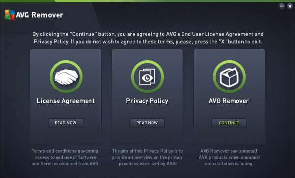 uninstall avg antivirus