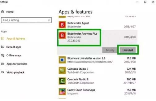 How to Uninstall Bitdefender Windows 10