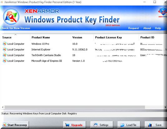 free product key finder for windows