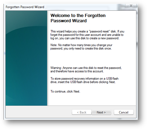 How to Create Windows 7 Password Reset Disk
