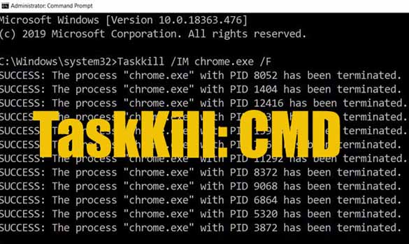 Kill Process from Command line [TaskKill: CMD]