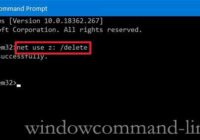 Delete Network Drive Using Command Prompt (net use delete all)