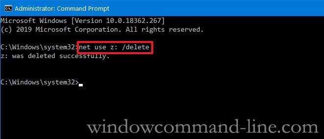 Delete Network Drive Using Command Prompt (net use delete all)