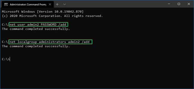 How to Create a New User on Windows 10 with Command Line