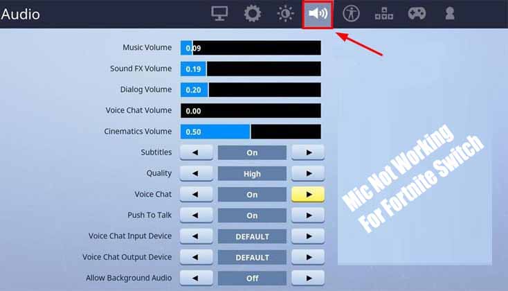 Fortnite Switch Mic Not Working