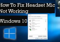 Headset Mic Not Working Windows 10